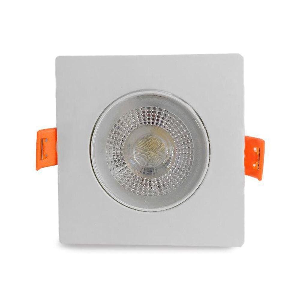 Spot De Embutir Easy Led Quadrado Branco 7W 3000K