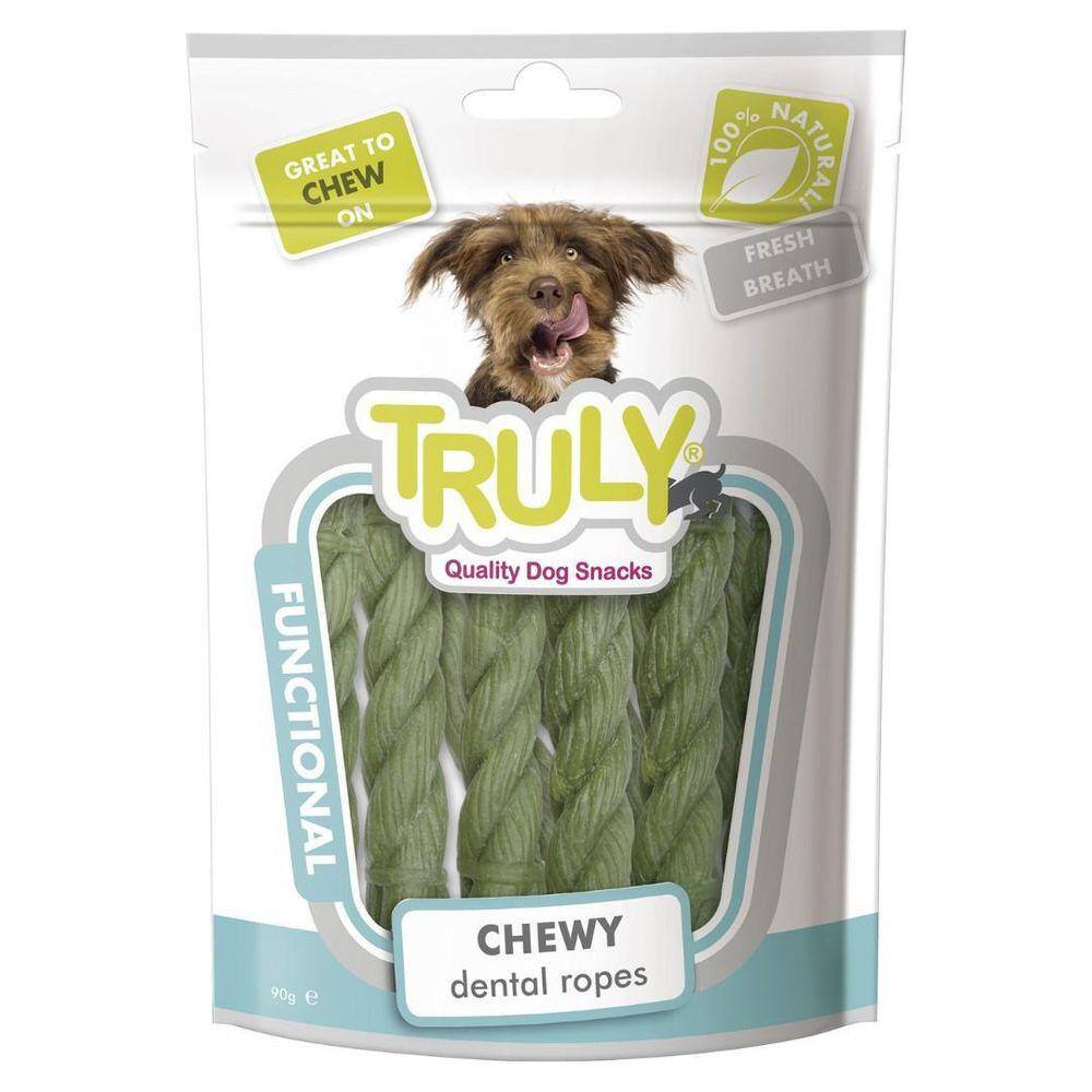 Truly Functional Petisco Para Cães Cordas Dentais - 95G