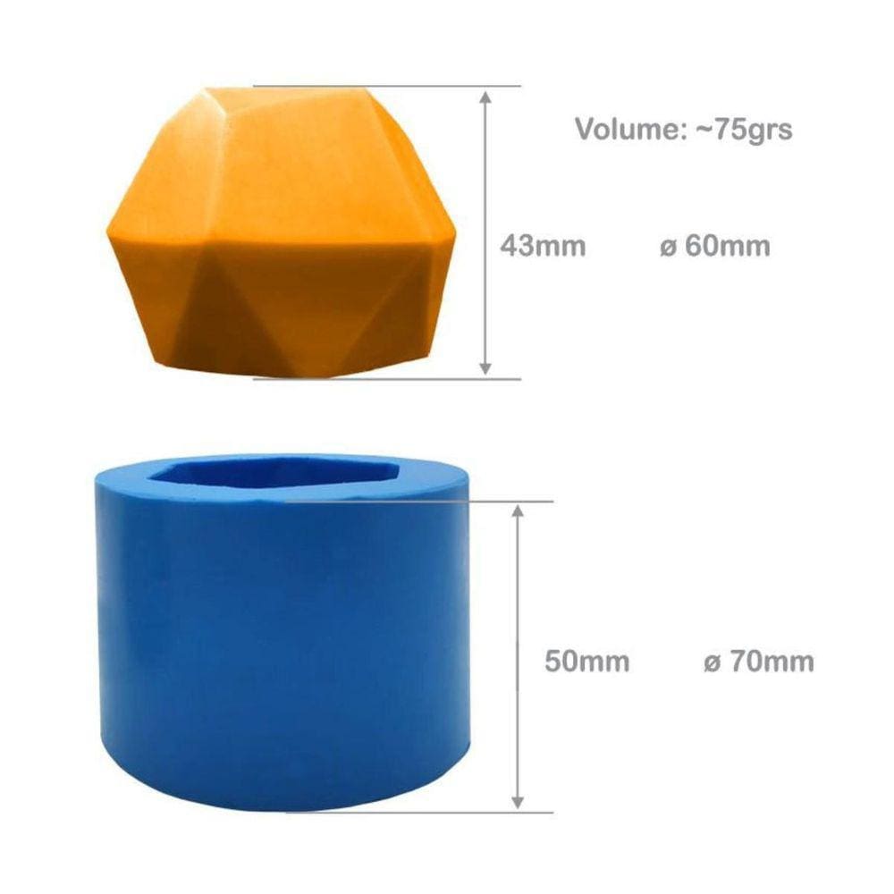 1 Molde Vela Forma Silicone Concreto Biscuit Aromatizante