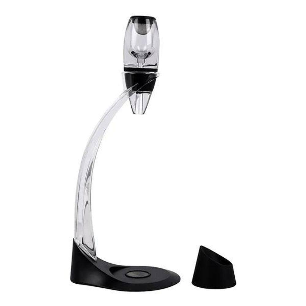 Aerador Para Vinho Em Acrílico E Silicone Com Suporte