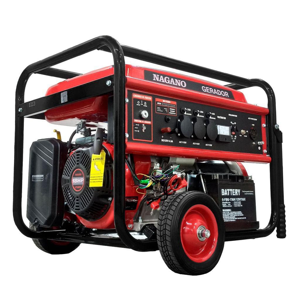 Gerador de Energia a Gasolina 10kva Monofásico 110v/220v Partida Elétrica