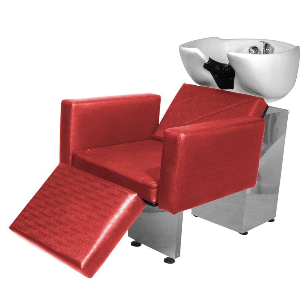 Lavatório Salão de Beleza Evidence Ap Base Inox Vermelho