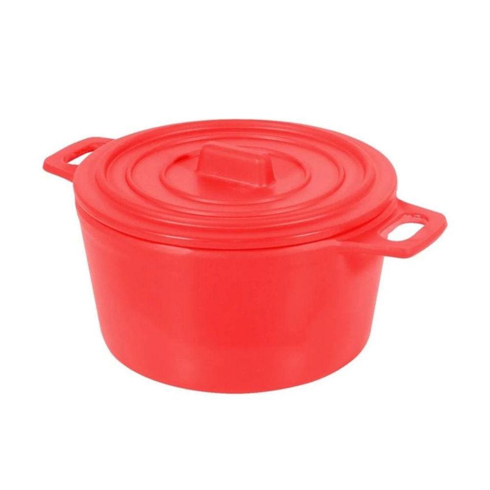 Terrina em Melamina com Alças e Tampa 900ml Vermelha Oxford