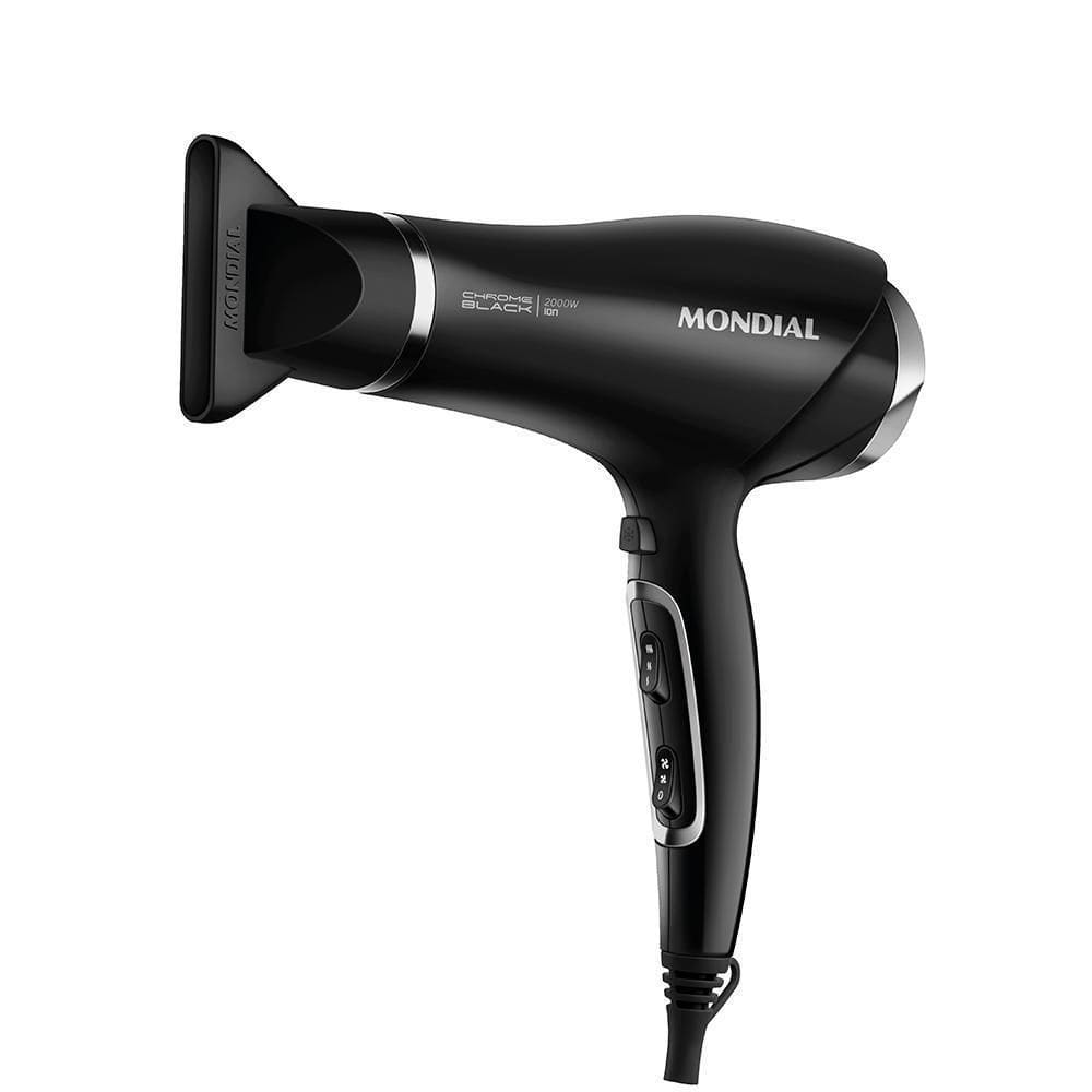 Secador De Cabelos Mondial Chrome Black 2.000W 127V