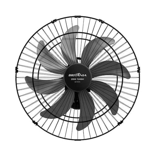imagem-Ventilador De Parede Britânia 8 Pás 215W Bvt675 Preto - 127V
