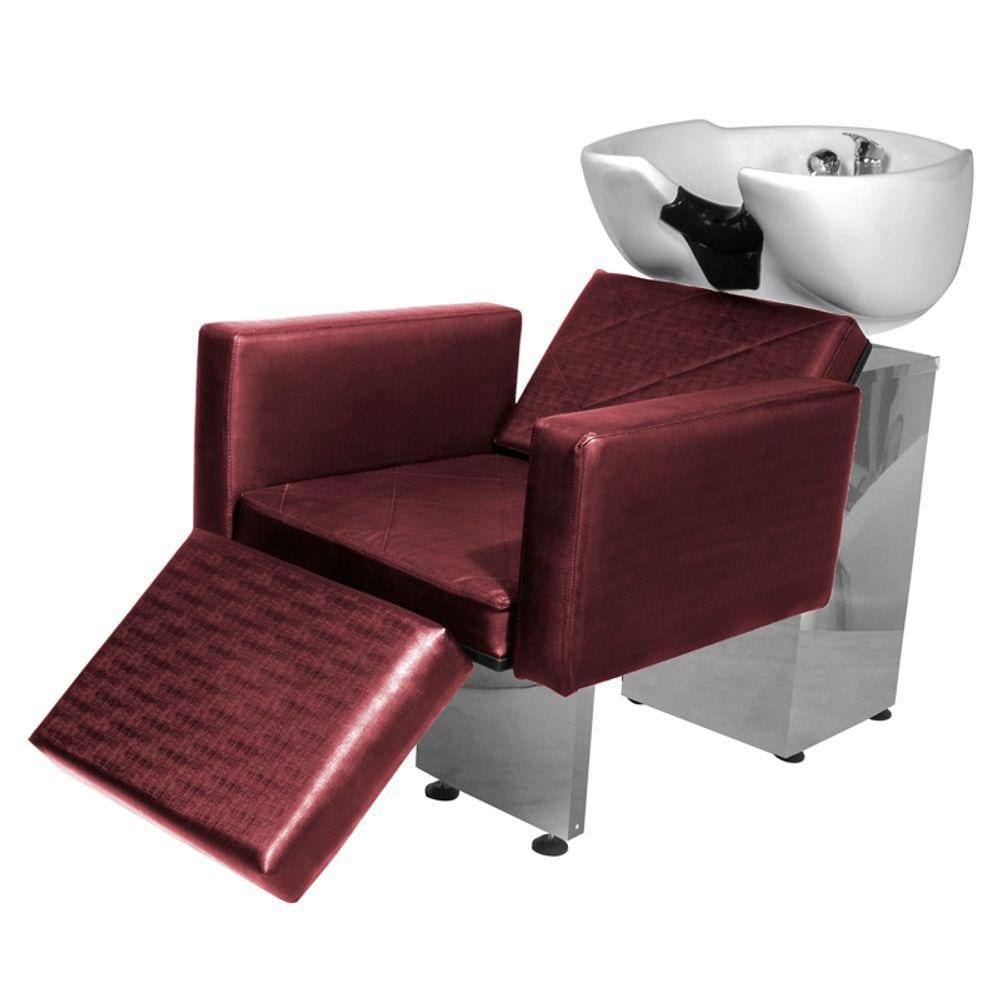 Lavatório Salão de Beleza Evidence Ap Base Inox Bordô