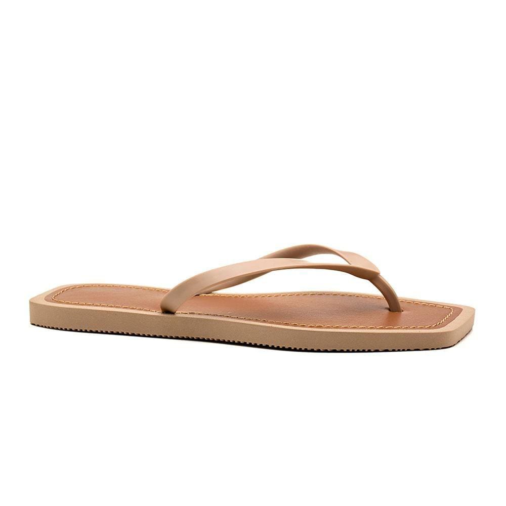 Chinelo Feminino Bico Quadrado Confortável Dia a Dia
