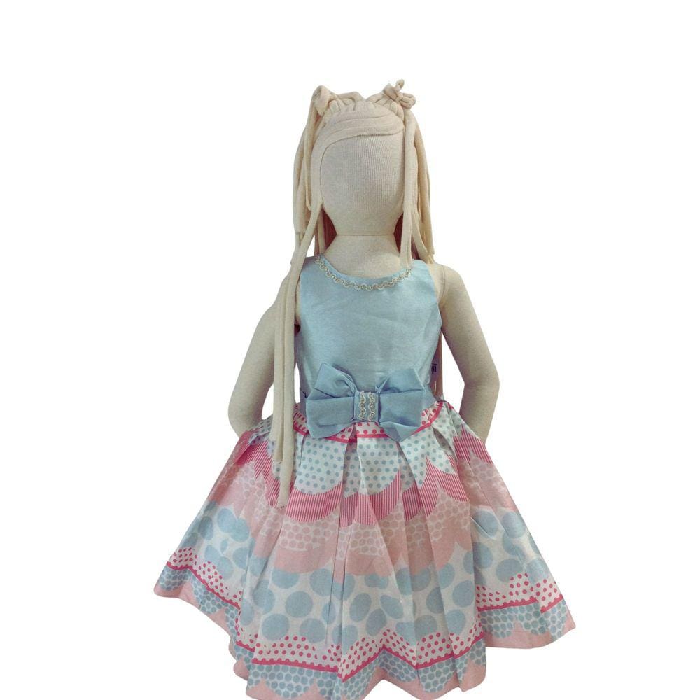 Vestido Festa Infantil Petit Cherie Azul Luxo tam 2