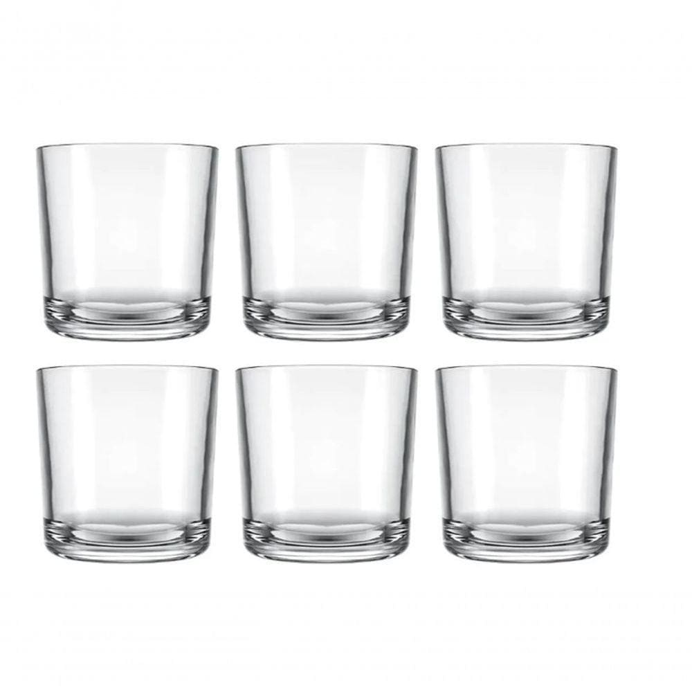 Jogo 6 Copo Bar Whisky Drink Cerveja água Dose 265 Ml Barman
