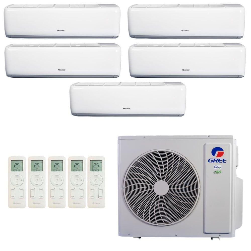 Ar-Condicionado Multi Split Inverter R-32 Gree 42.000 (3x Evap HW 9.000 + 2x Evap HW 18.000) Quente/Frio 220V