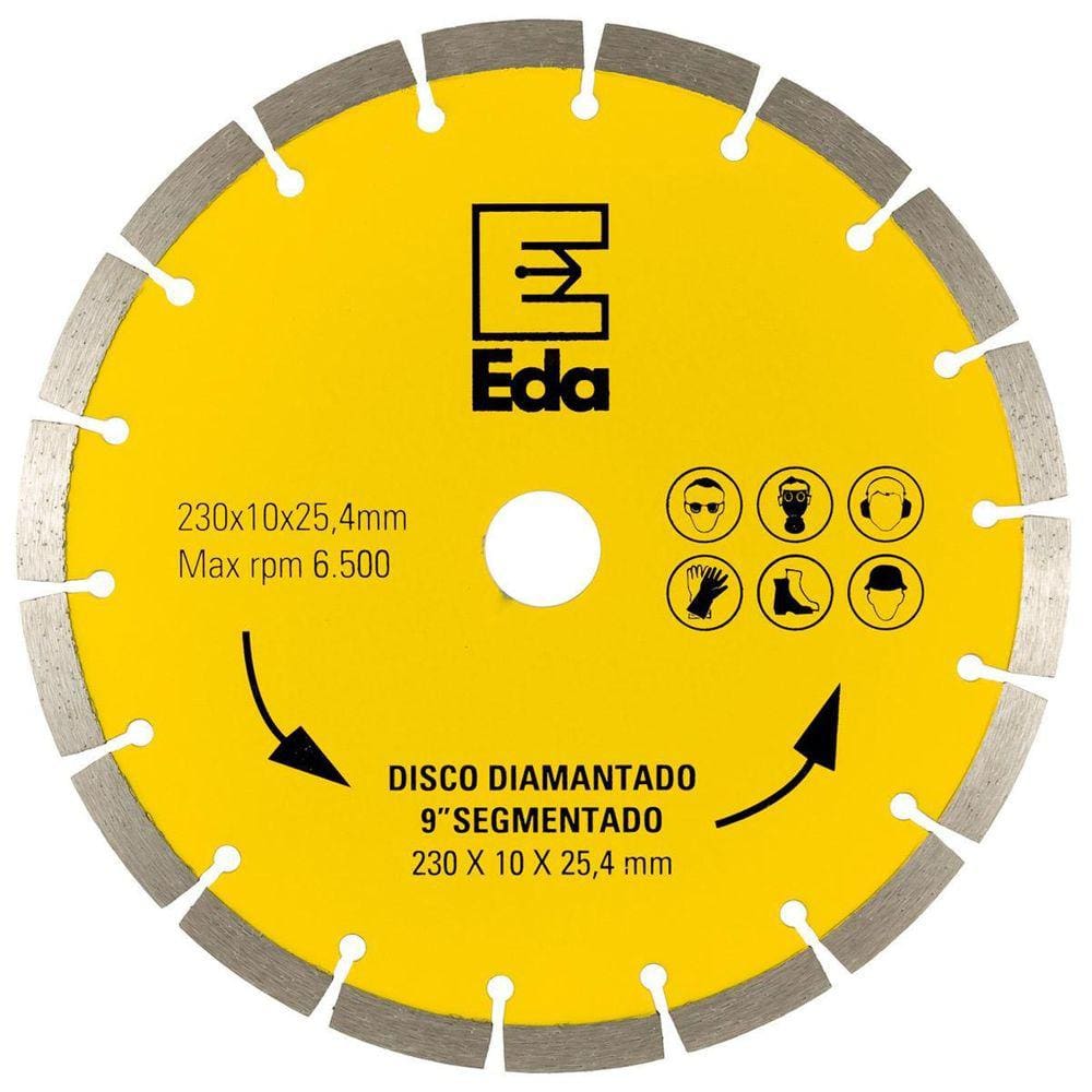 Disco Diamantado Segmentado 230Mm X 25,4 9Pol. Profissional