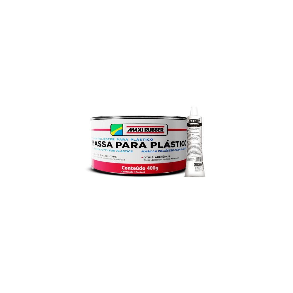 Massa Poliéster Para Plástico Automotivo Maxi Rubber 400g