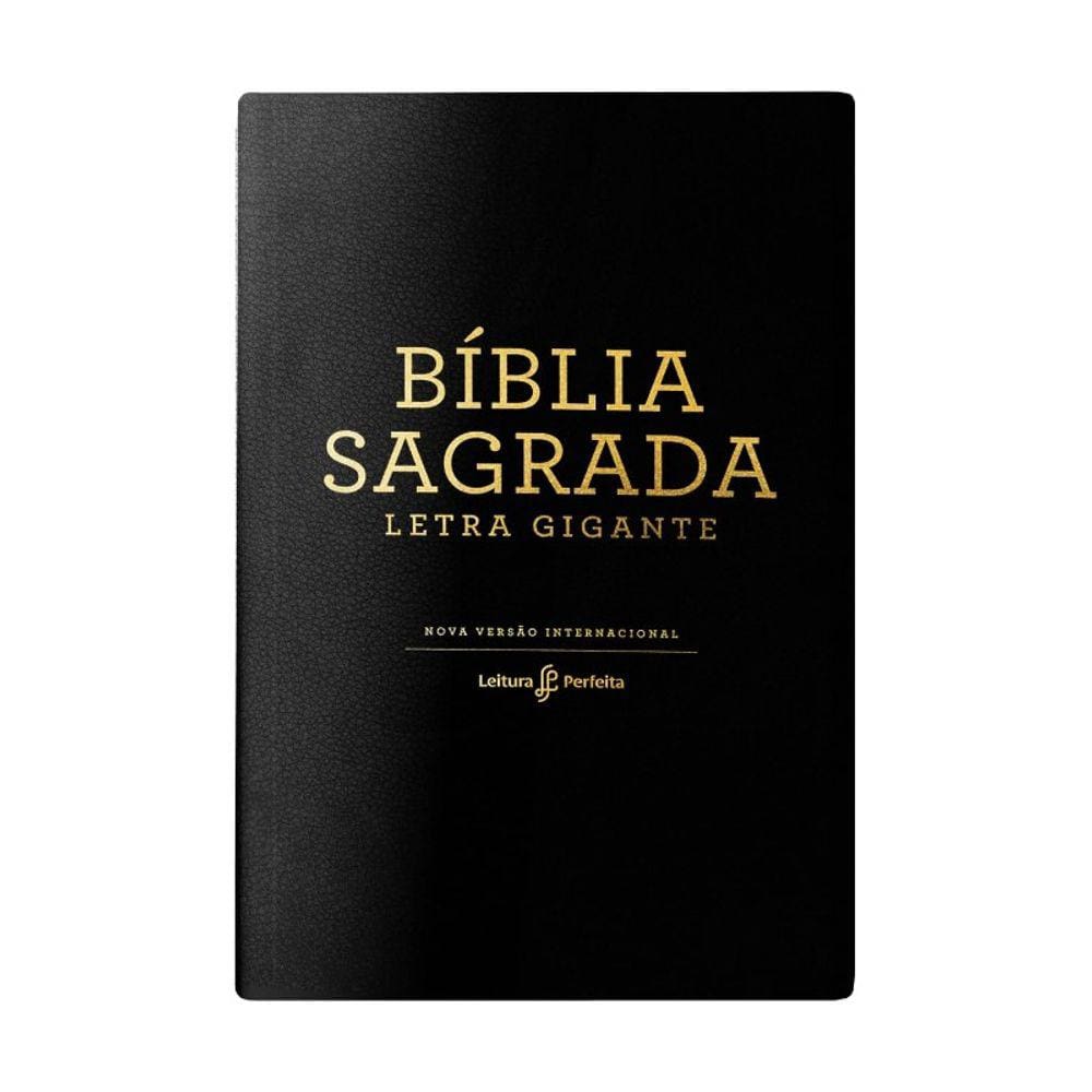 Biblía Nvi  - Letra Gigante- Couro Soft Preto