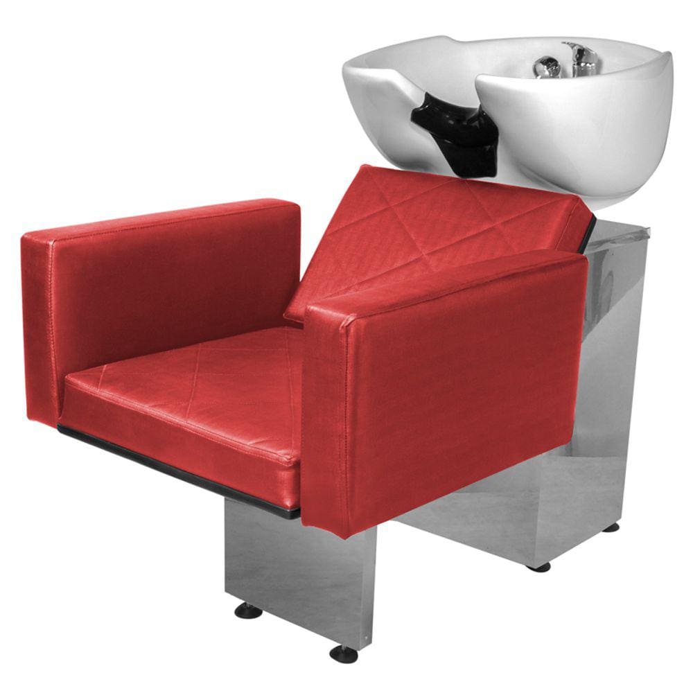 Lavatório Salão de Beleza Evidence Base Inox Vermelho