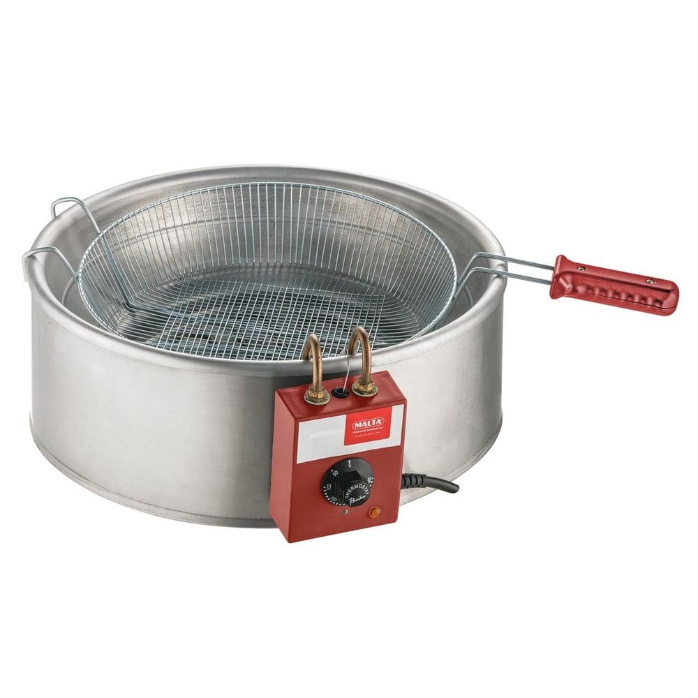 Fritador Elétrico Inox Tacho Alumínio 2 Termostatos 7L Malta