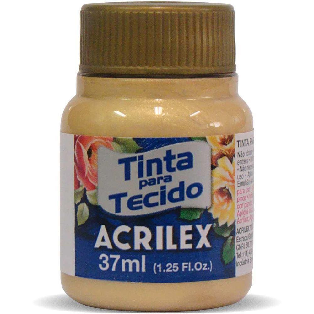 Tinta Tecido Metálica Ouro 37Ml.