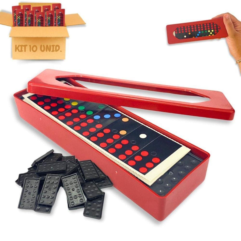 Kit 10 Jogos Dominó Infantil De Plástico Prenda Festa Junina