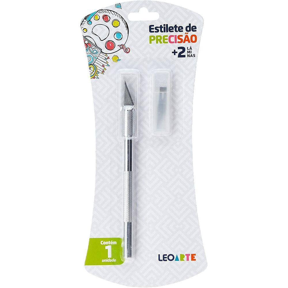 Estilete De Precisao Com 2 Laminas Extras Leoarte