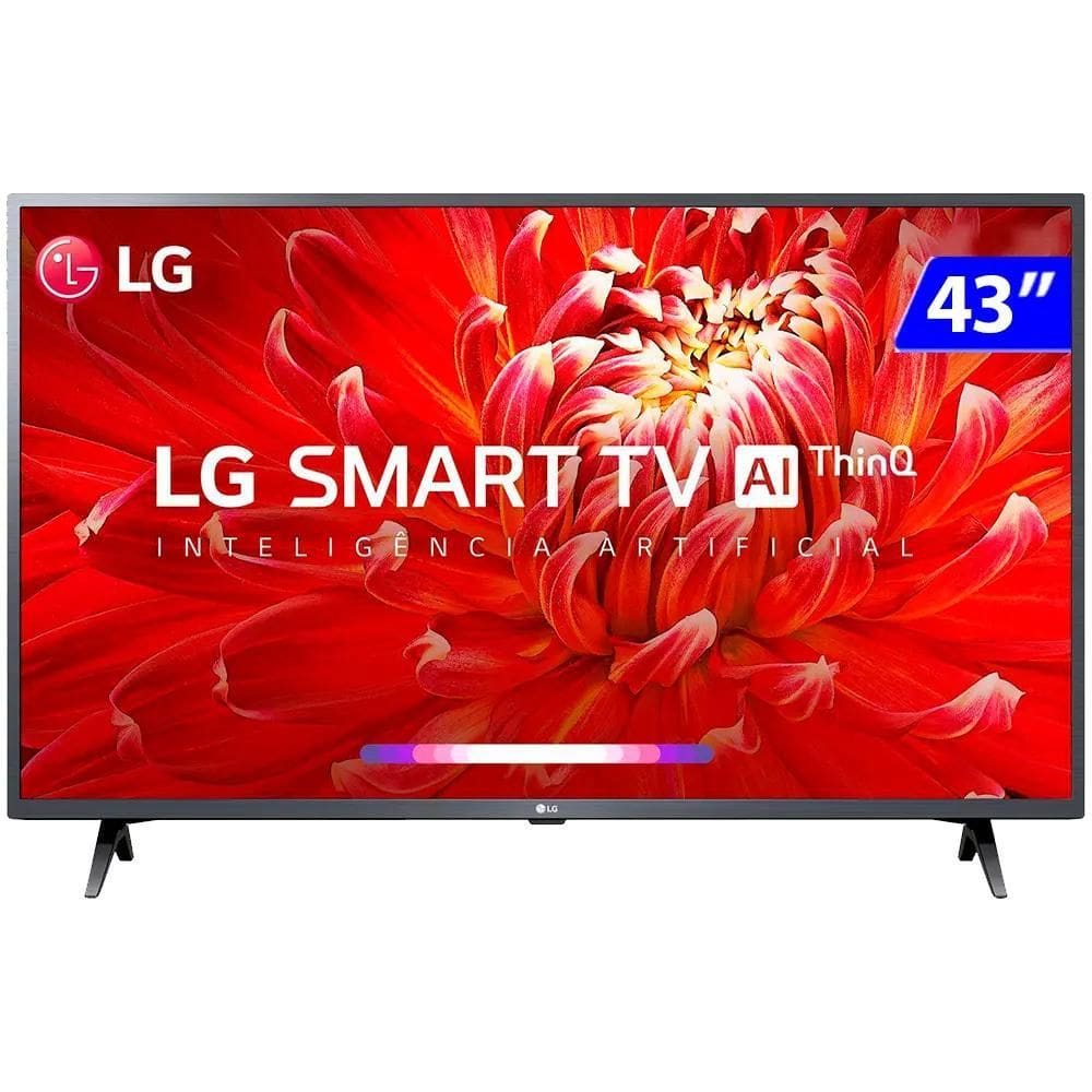 Smart TV 43" LG Full HD 43LM6370 WiFi, Bluetooth, HDR, ThinQAI compatível com Inteligência Artificial