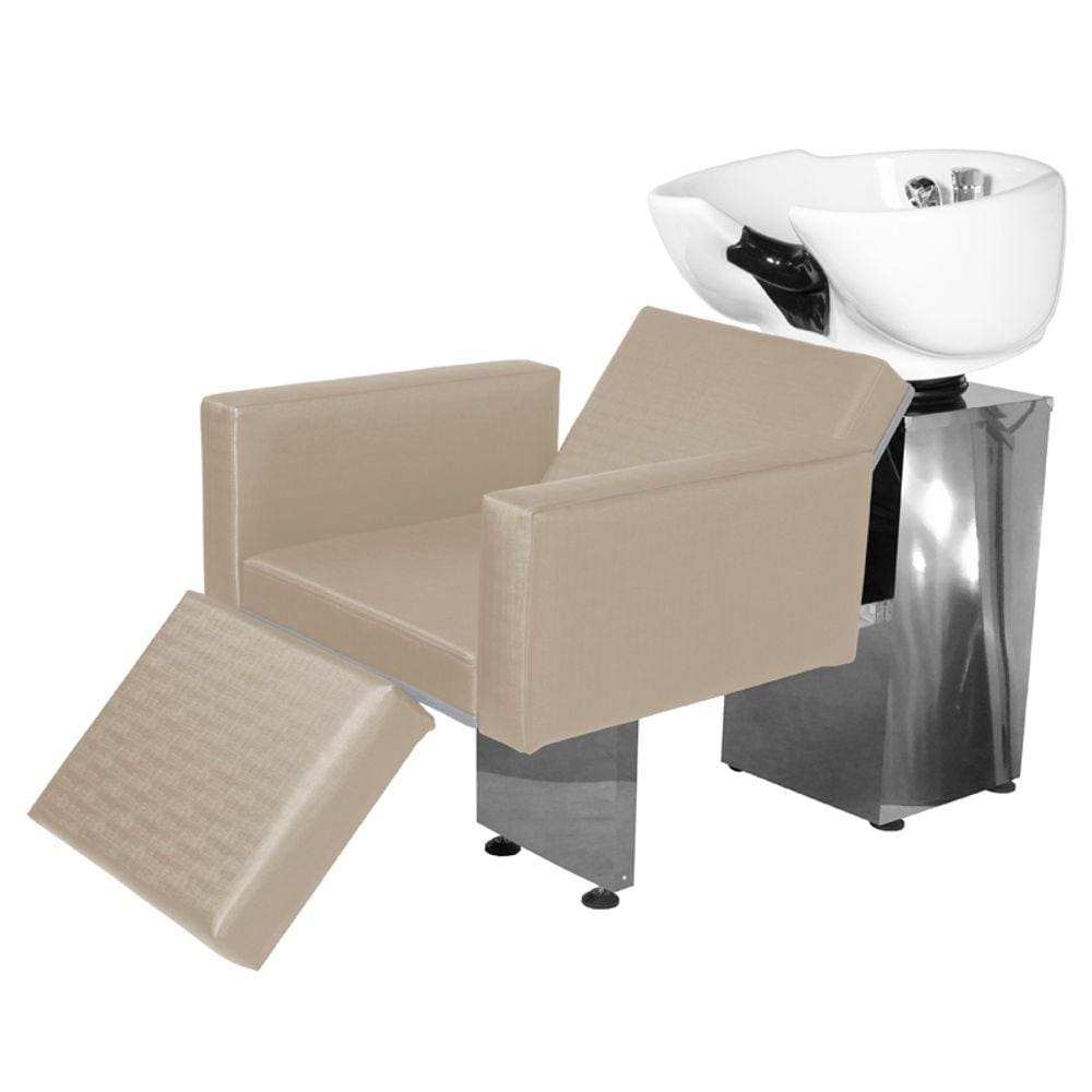 Lavatório Salão de Beleza Evidence Lisa Ap Base Inox BrancoP