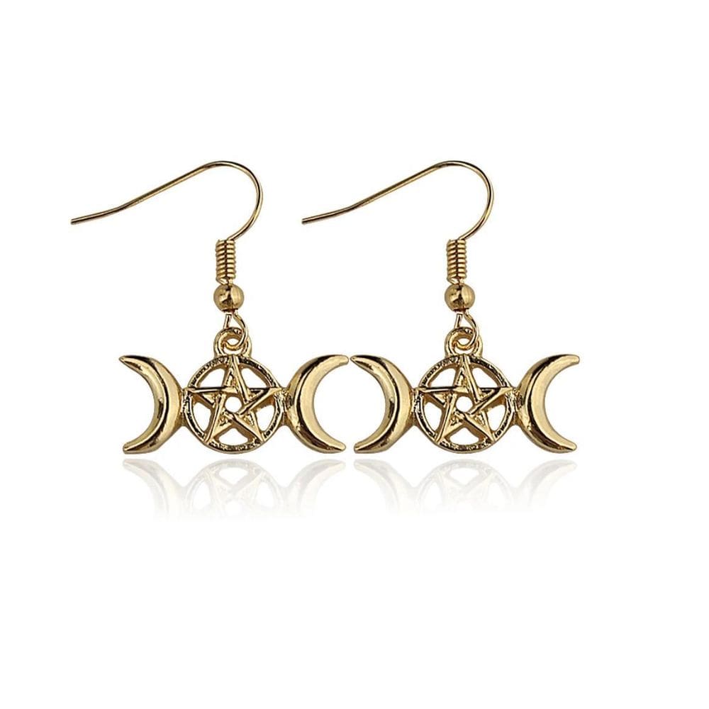 Brinco Pentagrama Nordico Vikings Pendurado Vintage