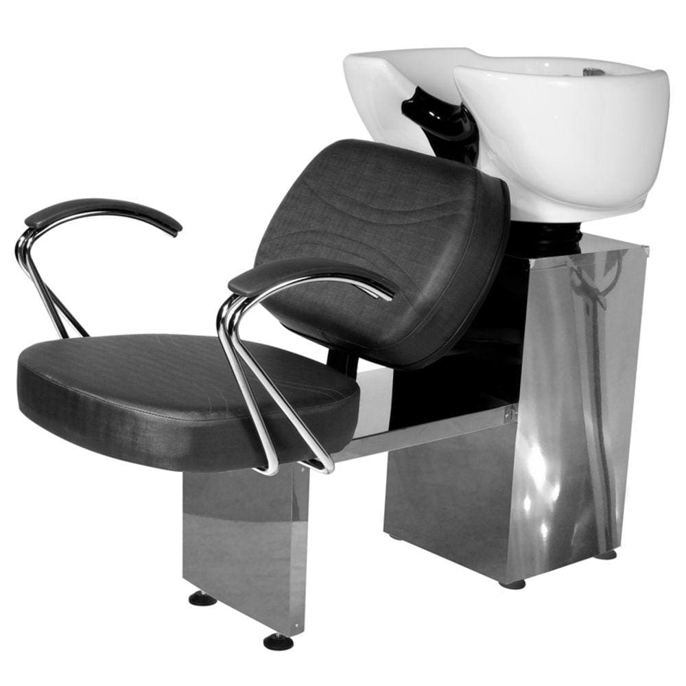 Lavatório Salão de Beleza Topázio Base Inox Preto