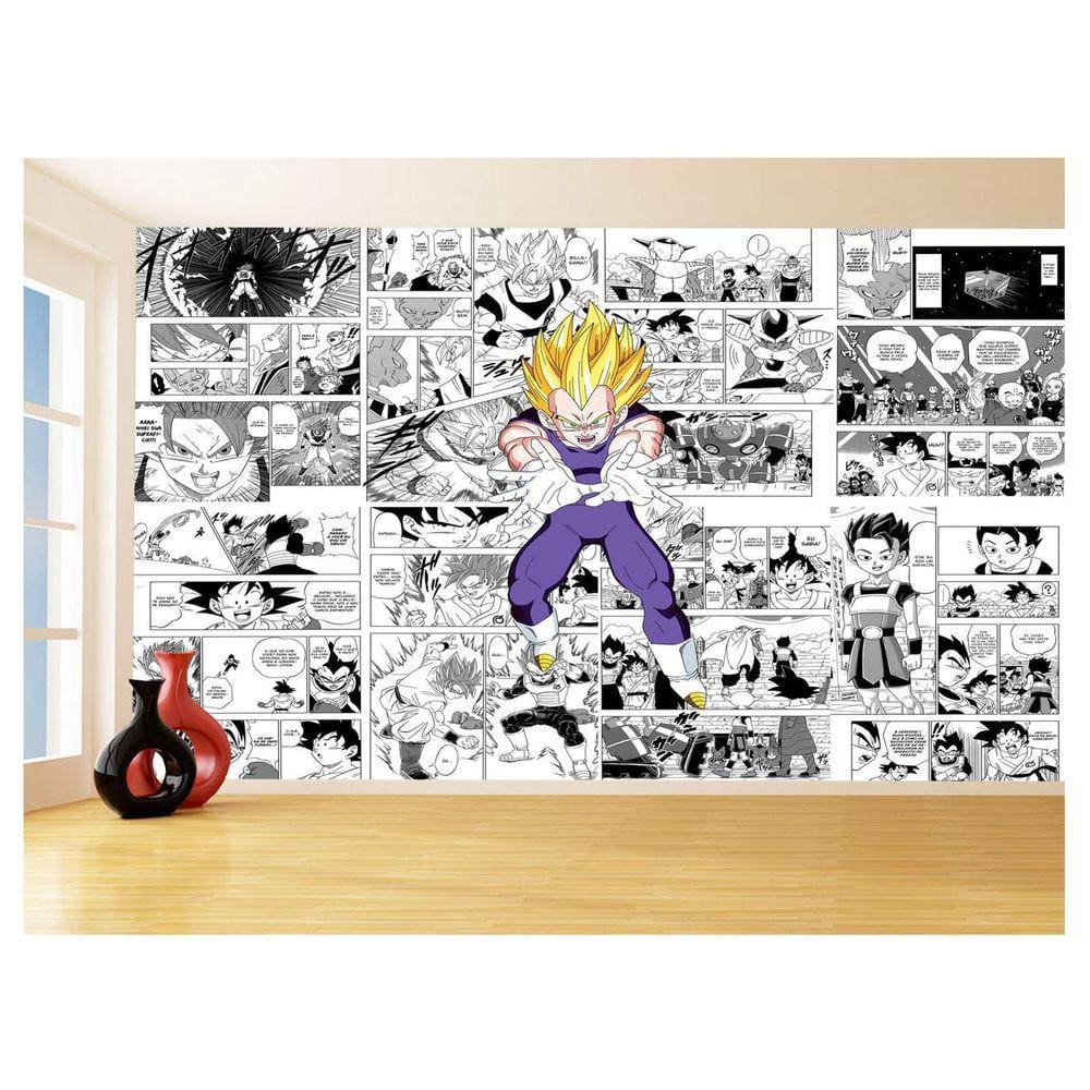 Papel De Parede 3D Dragon Ball Vegeta Anime 3,5M Dbz698