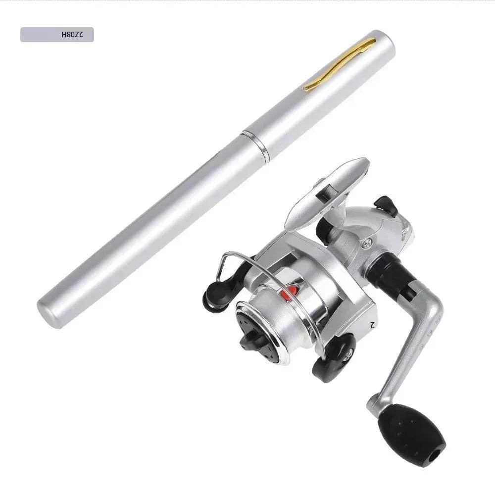 Mini Vara De Pesca Tipo Caneta Pen Com Molinete + Linha