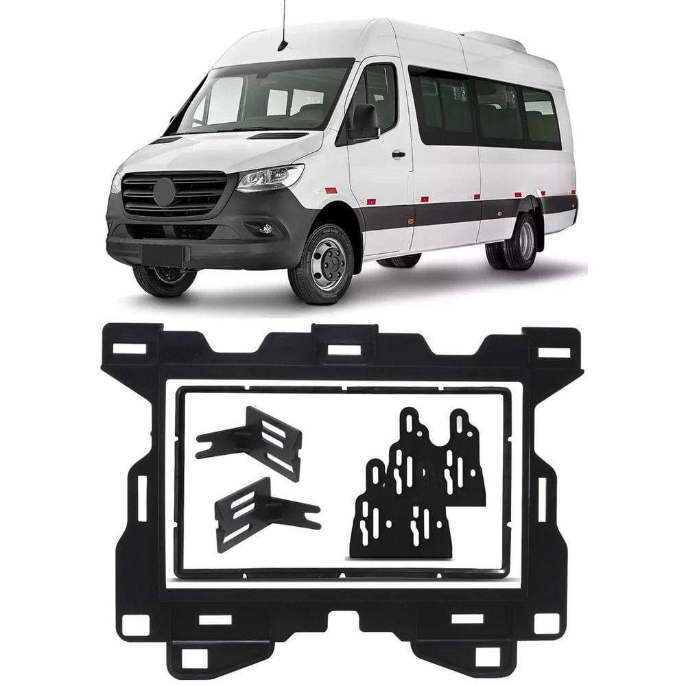 Moldura De Painel 2 Din 7 Polegadas Mercedes Benz Sprinter 2020 Em Diante