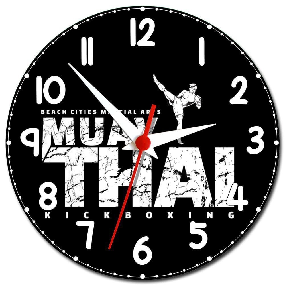 Relógio de Parede Muay Thai Decoração - Relógio Muay Thai