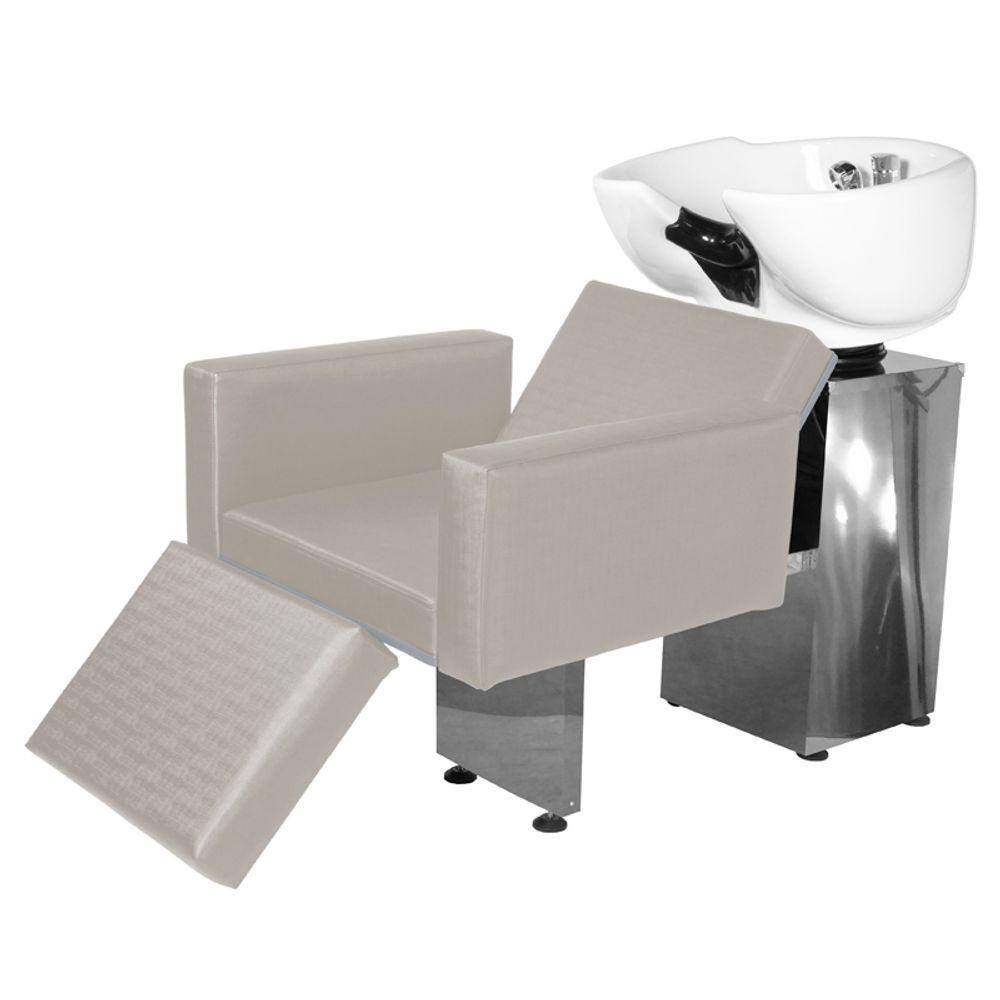 Lavatório Salão de Beleza Evidence Lisa Ap Base Inox BrancoF