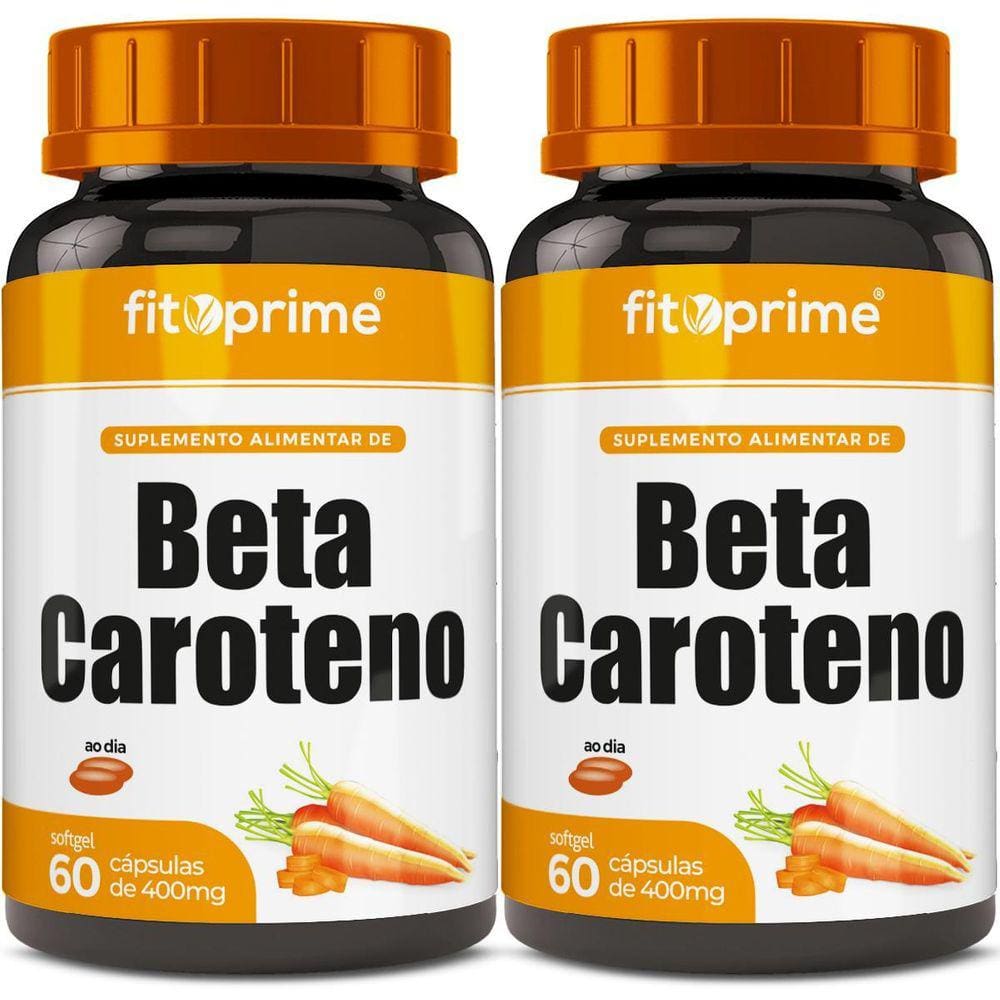 Kit 2 Beta Caroteno 400Mg 60 Cápsulas Fitoprime