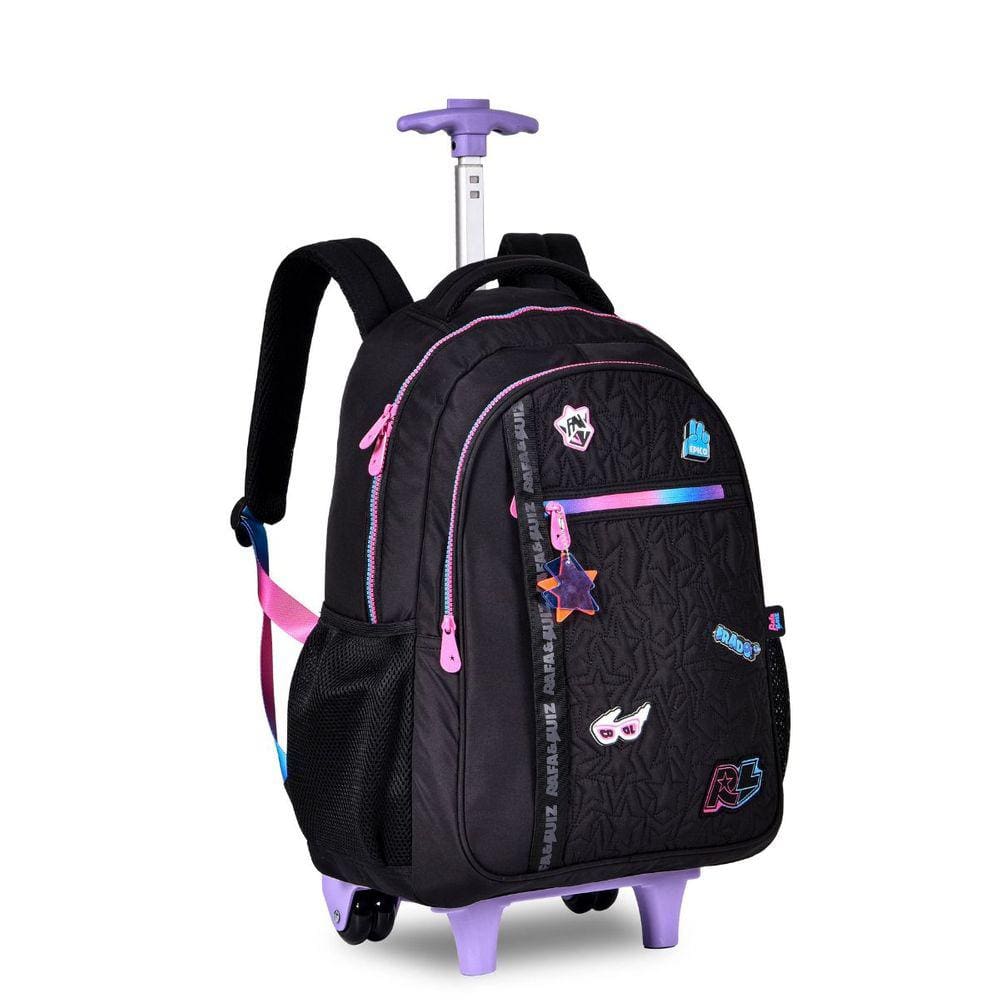 Mochila De Rodinhas Rafa e Luiz Juvenil Escolar Meninas