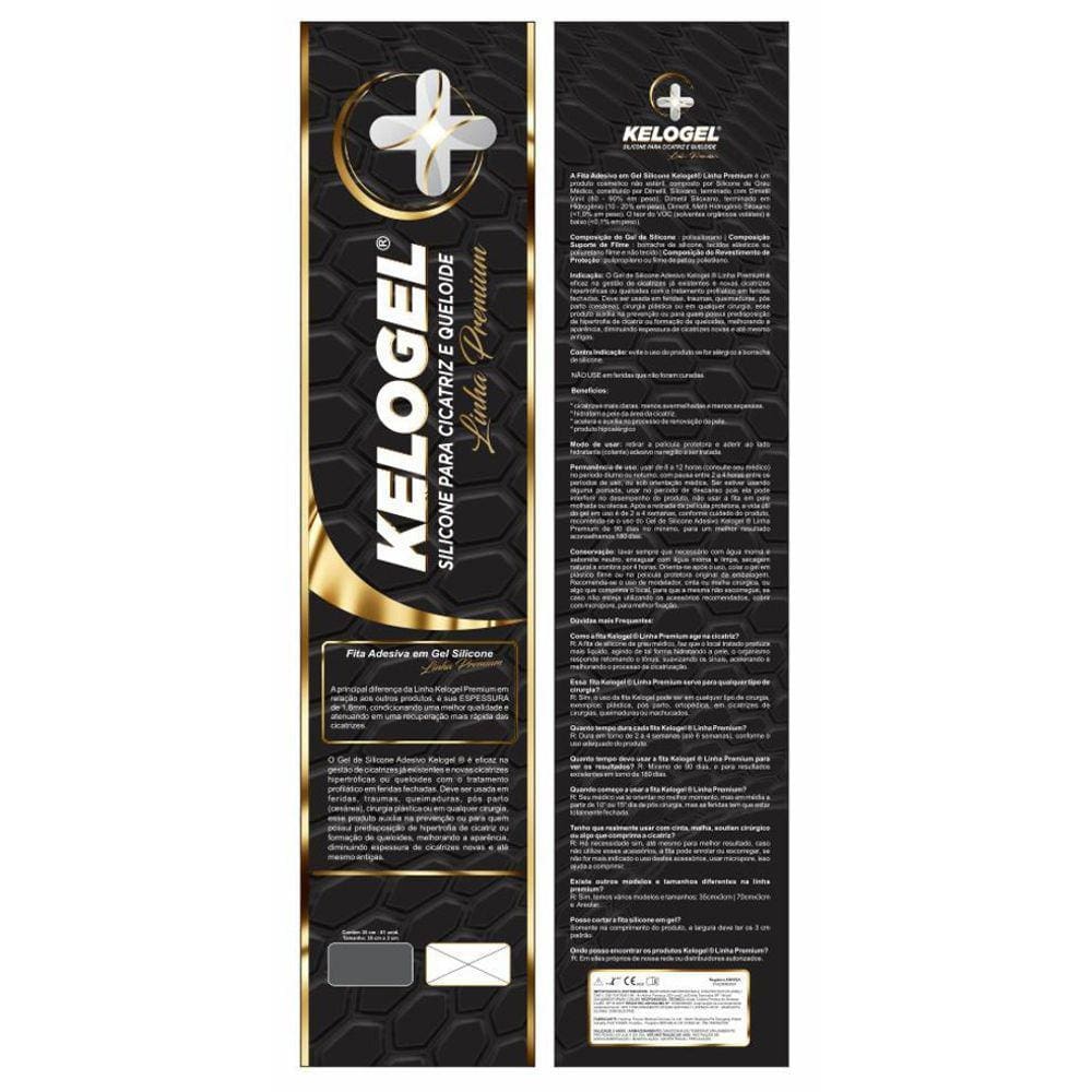 Kit 21 - 1 Fita 35Cm + 1 Fita 70Cm Kelogel Premium 1.8Mm