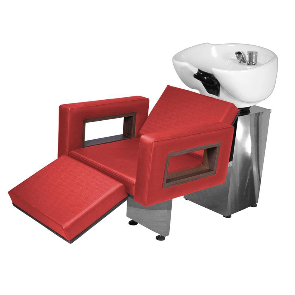 Lavatório Salão de Beleza Lisboa Ap Base Inox Vermelho