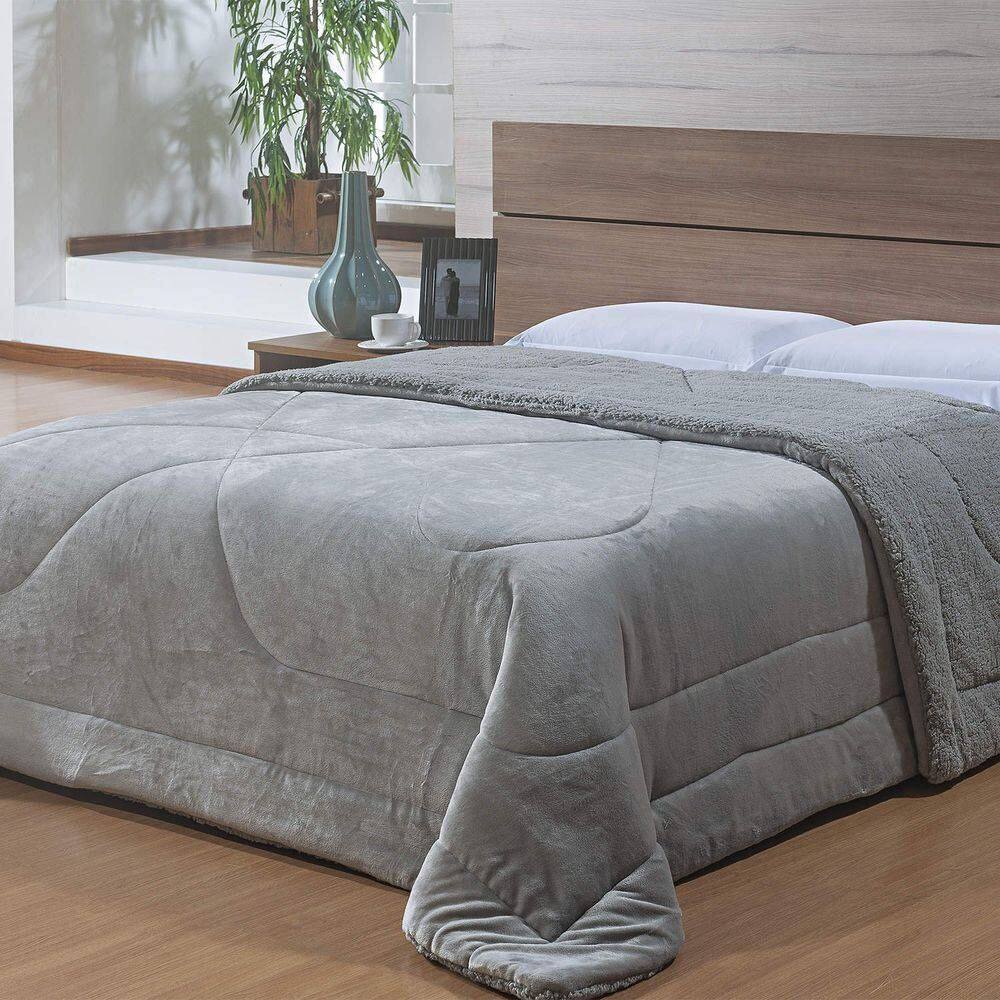 Edredom Casal Capetown Niazitex 180x220cm Prata