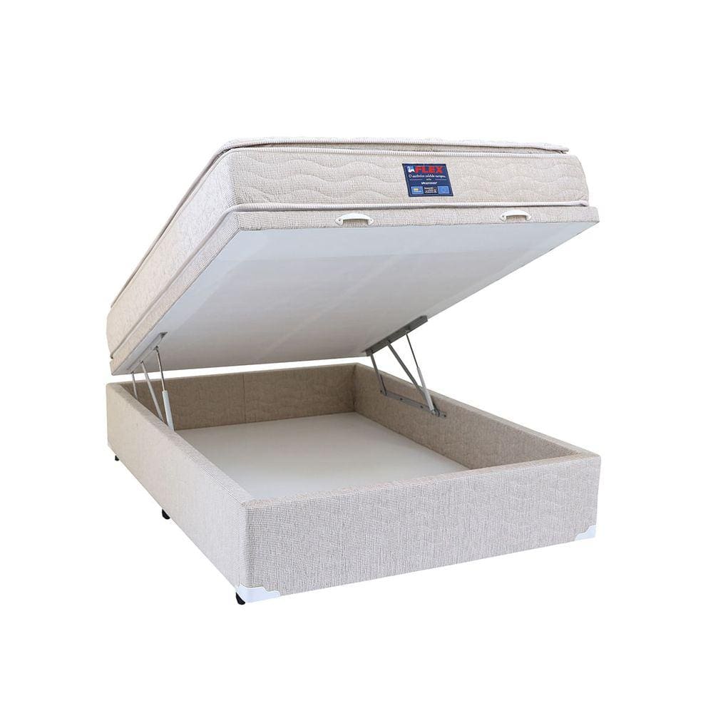 Cama Box Baú com Colchão Casal Flex Ávila - 138x188