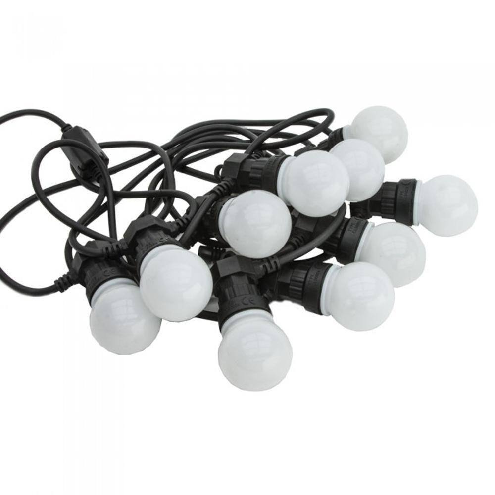 Festão Cordão Luzes 10 Lâmpadas Led Emborrachado Varal 10M