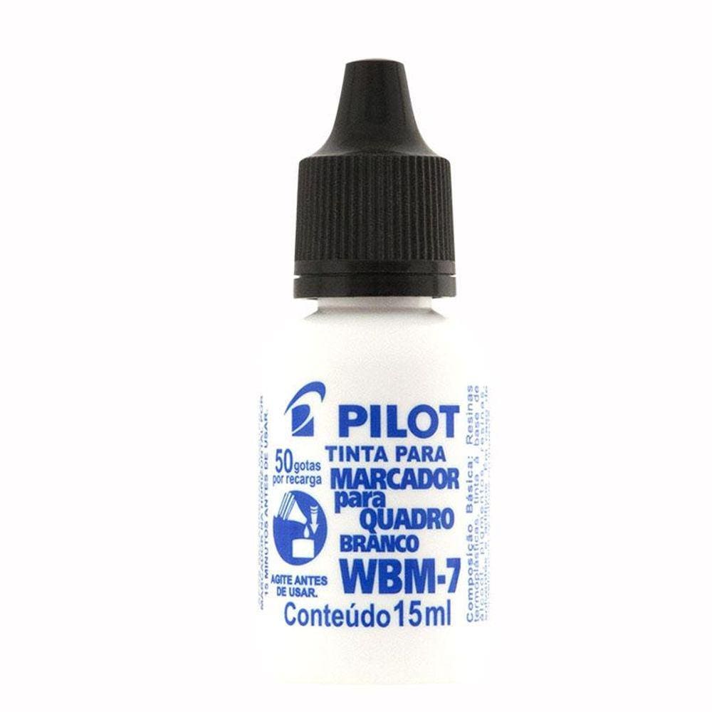 Tinta para pincel quadro branco WBM-7 Preto 15ml - Pilot