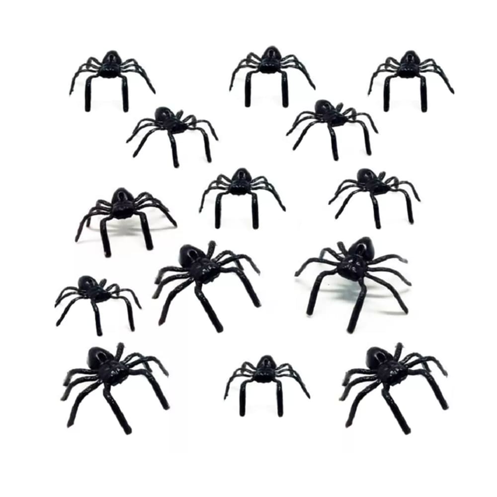 Aranhas Fake Festas Pegadinhas Preta C/ 100 Pçs
