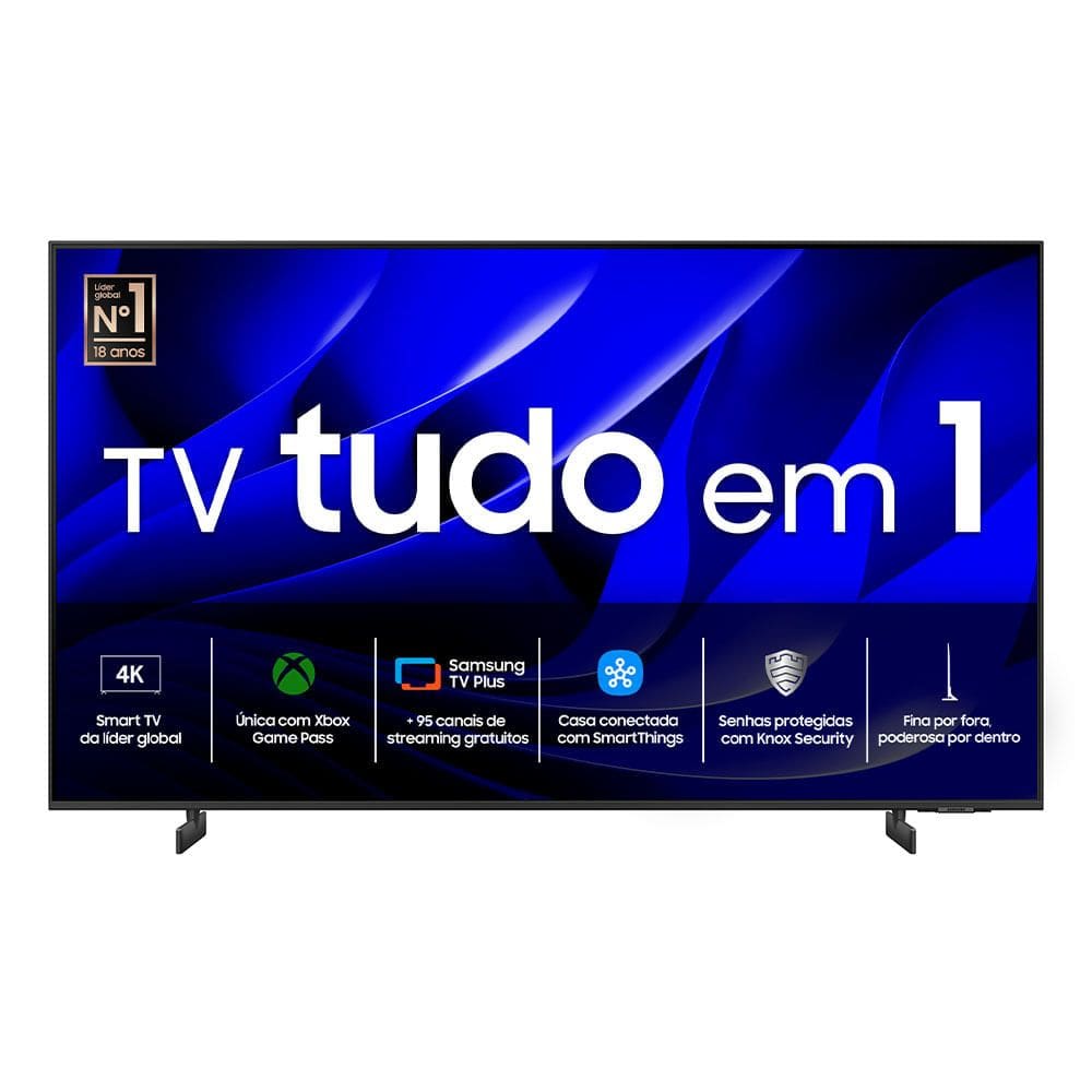 Samsung Smart Big TV 75" Crystal UHD 4K 75DU8000 2024,  Painel Dynamic Crystal Color, Alexa built in