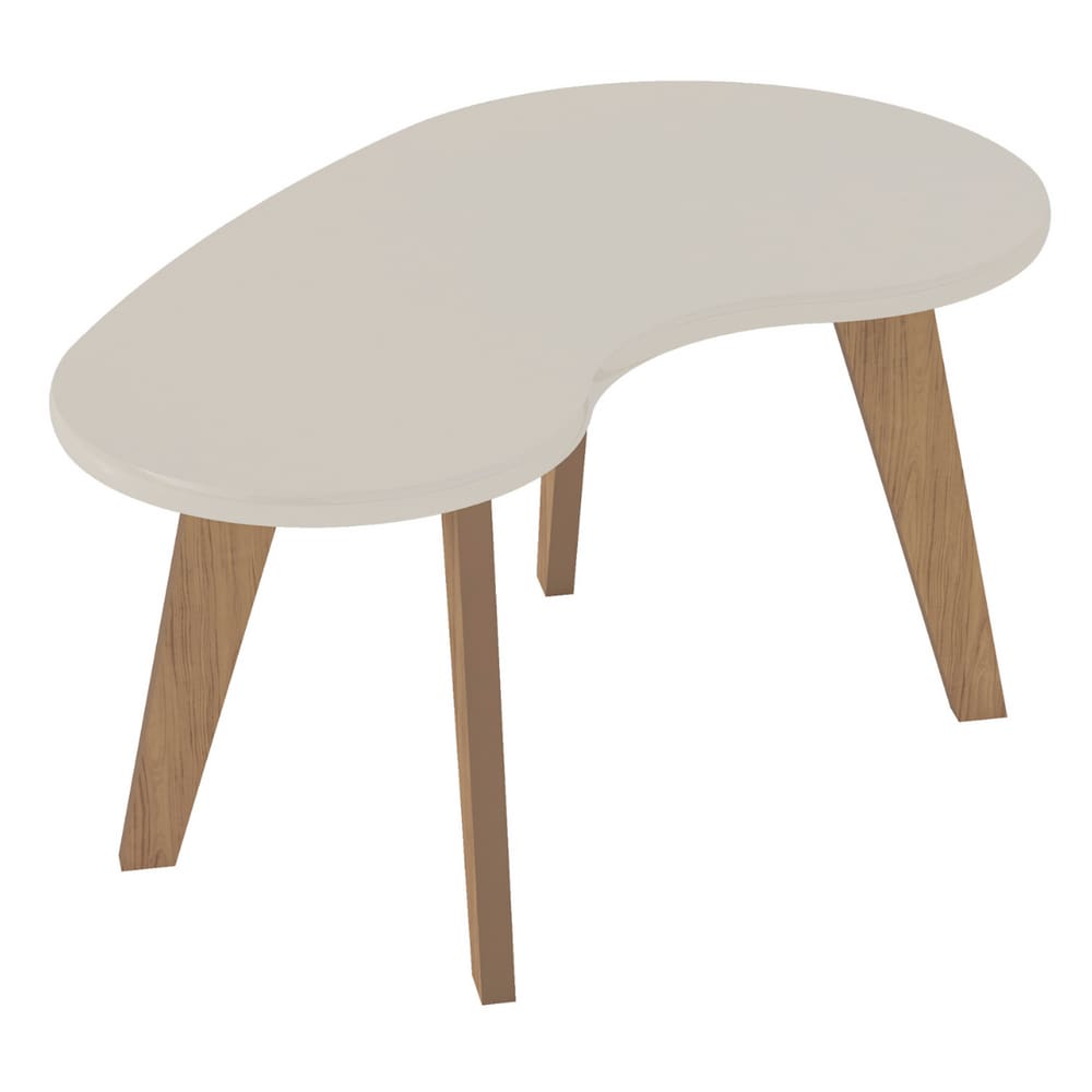 Mesa de Centro Retrô Ibaiti Off White Carvalho