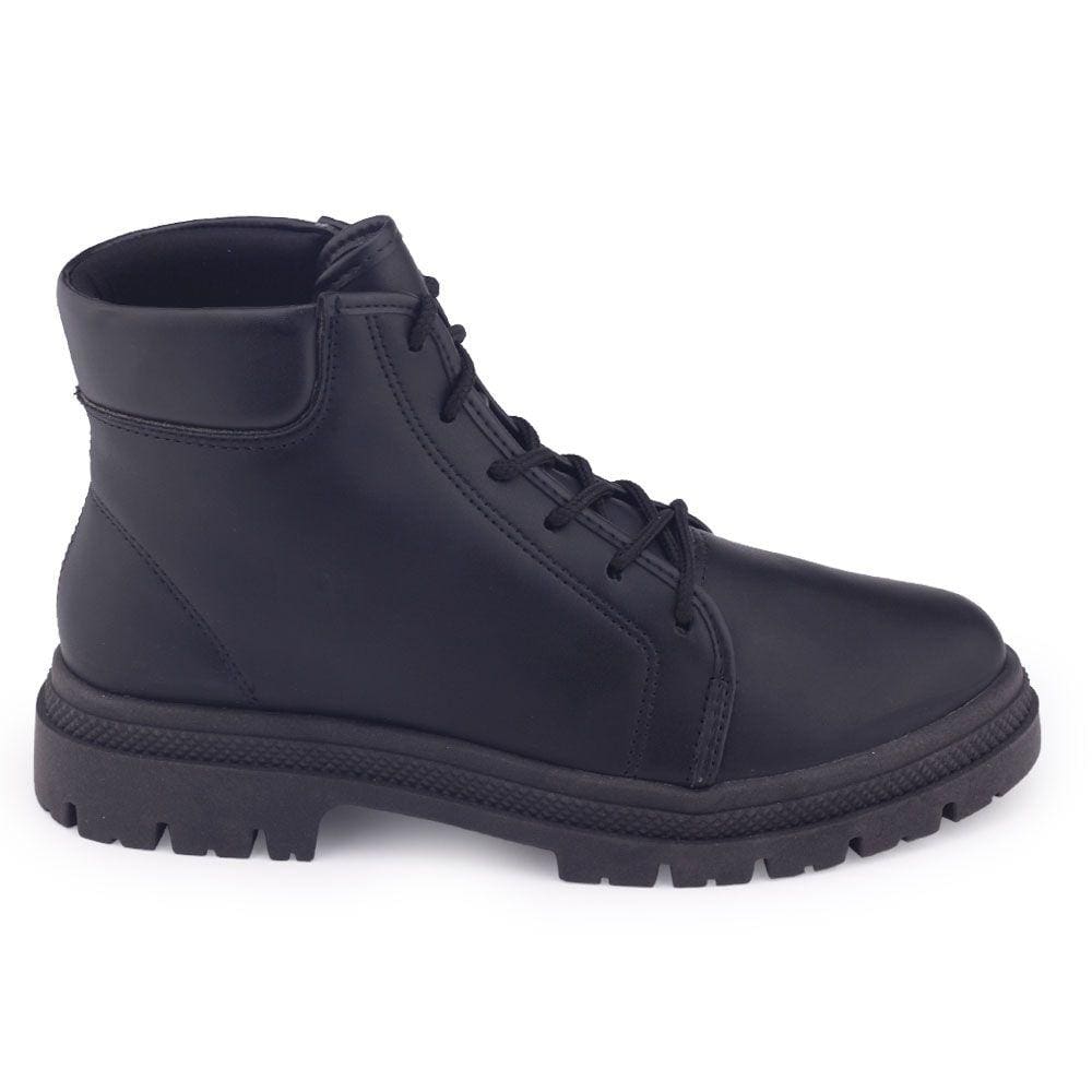 Bota Coturno Feminina Moleca 5344.102 tratorada cadarços