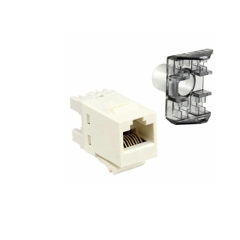 Kit 10 Keystone Femea Amp/Commscope Cat6E Branco 1375055-3