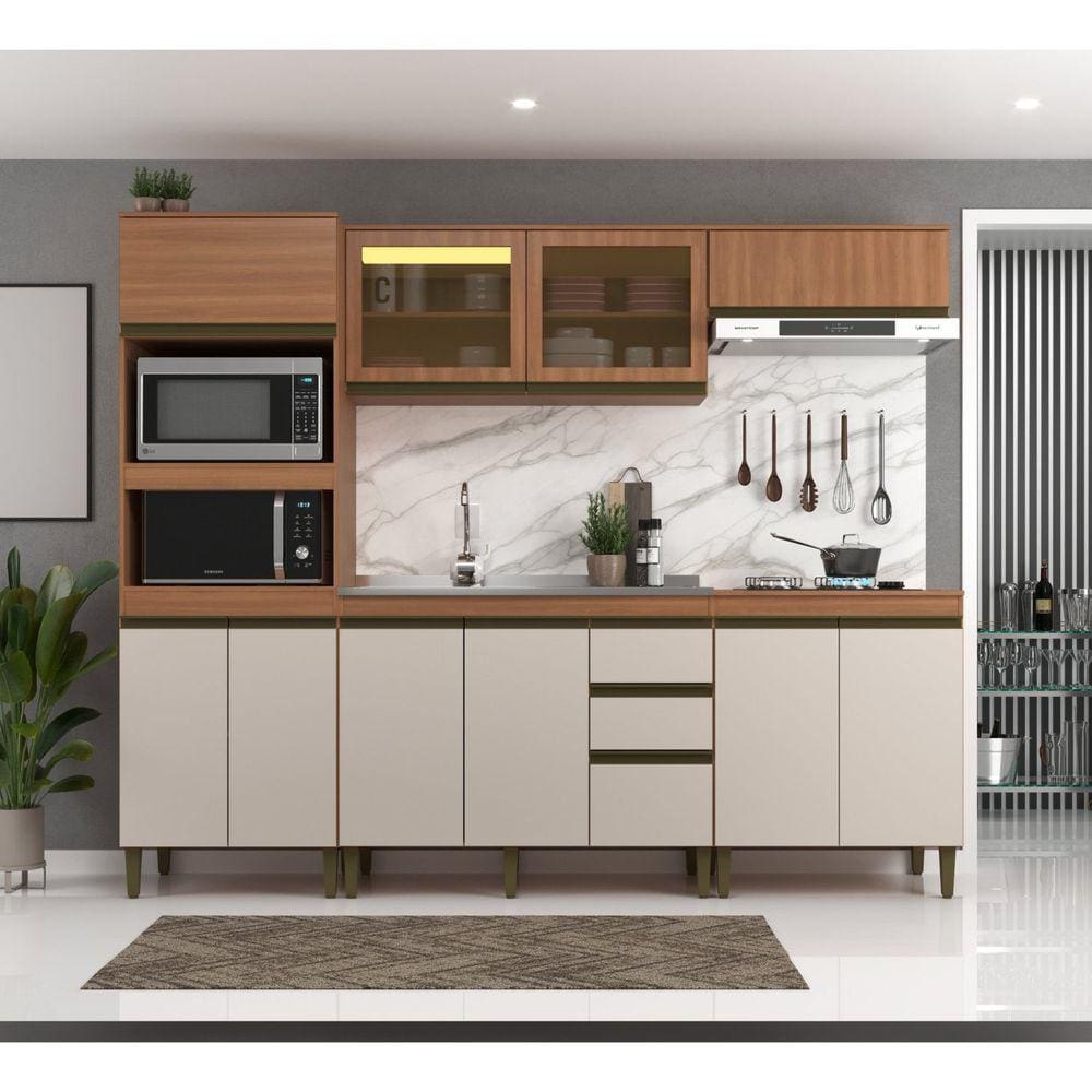 Cozinha Completa Modulada Cecilia Freijó/Off White