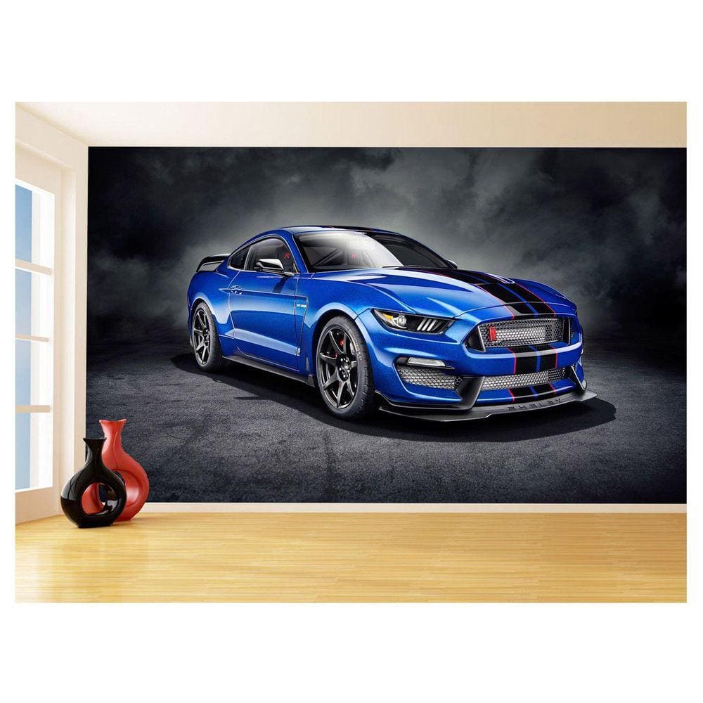 Papel De Parede 3D Carro Ford Mustang Muscle Car 3,5M Car87