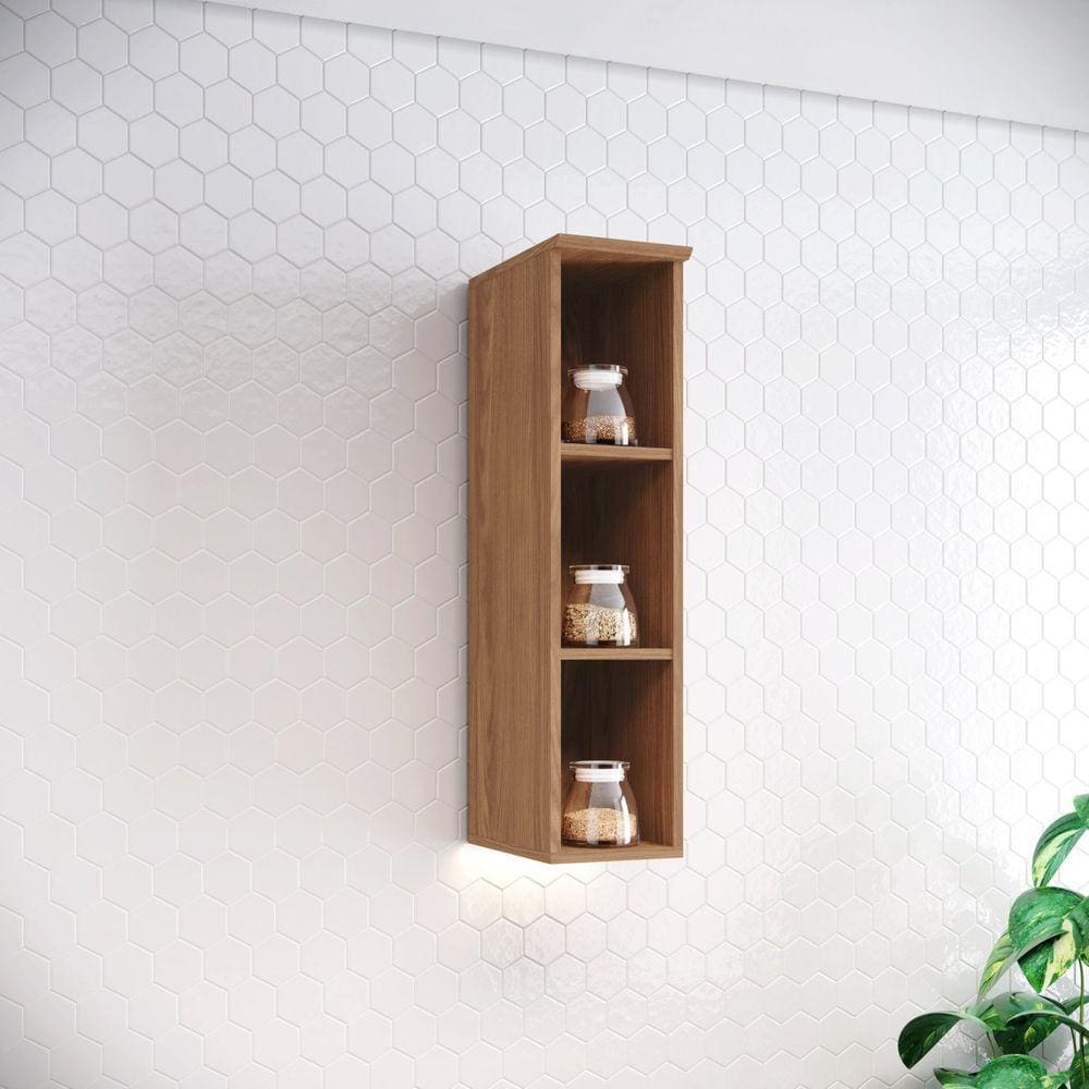 Armário Aéreo Nicho 20cm Yasmin Espresso Móveis Marrom