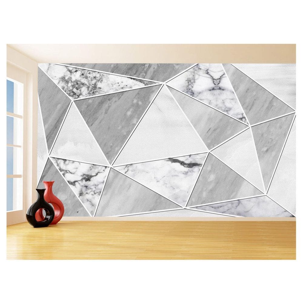 Papel De Parede Geométrico Triângulos Abstrato 3,5M Gmt60