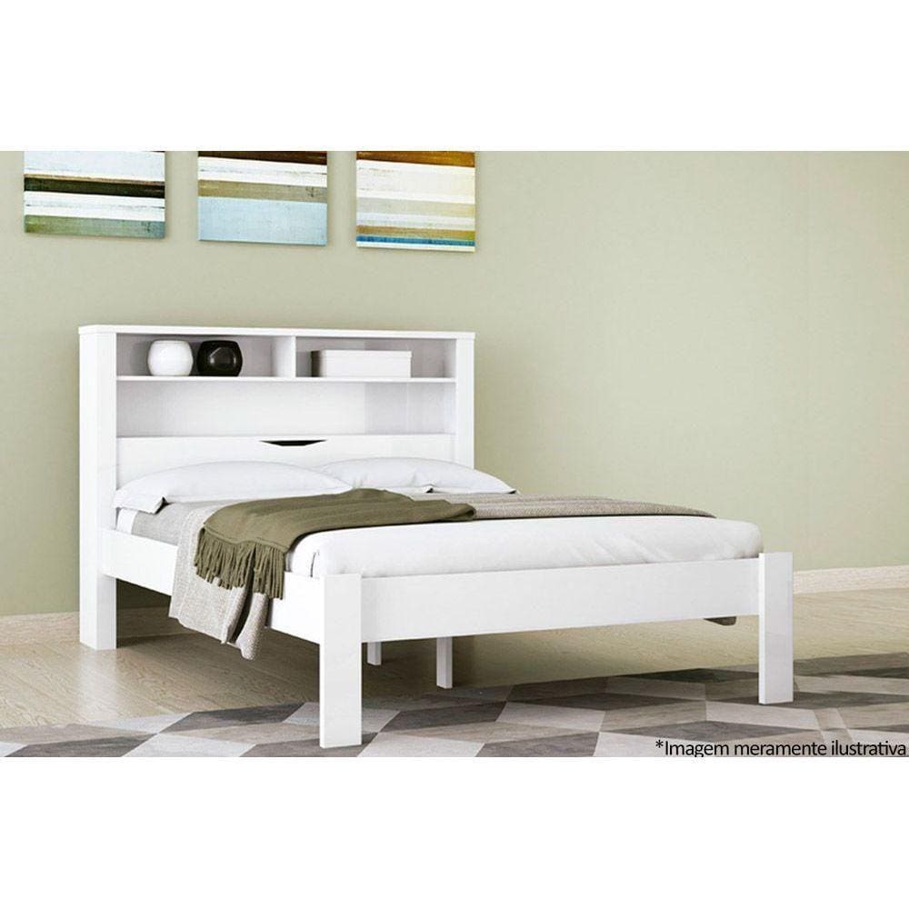 Colchão Casal D45 Cecina + Cama Invicta Branco