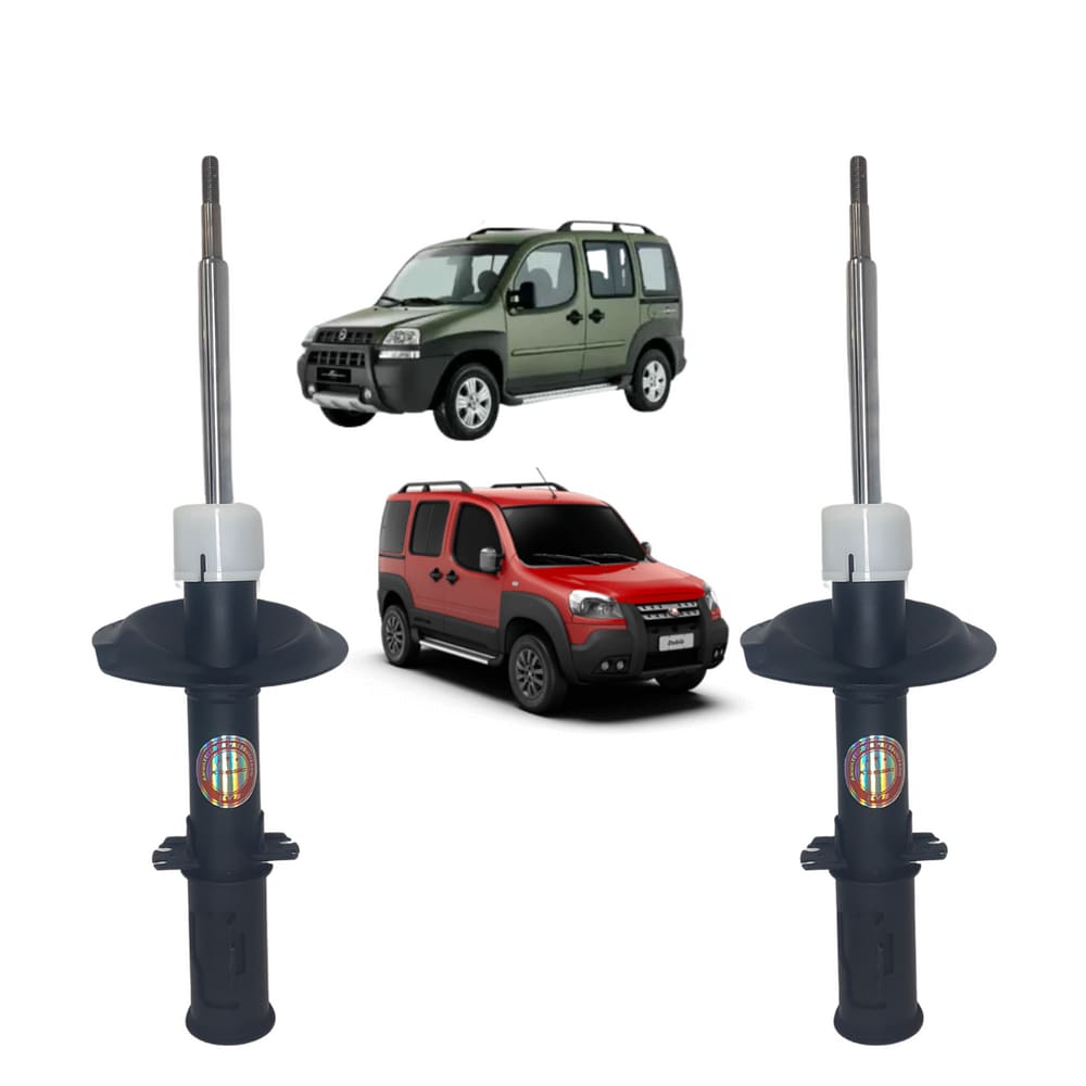 02 Amortecedor Dianteiro Fiat Doblo Adventure Locker 2002 A 2021 Kayaba Esquerdo+Direito
